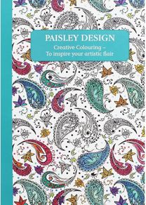 Paisley designs adult colouring book