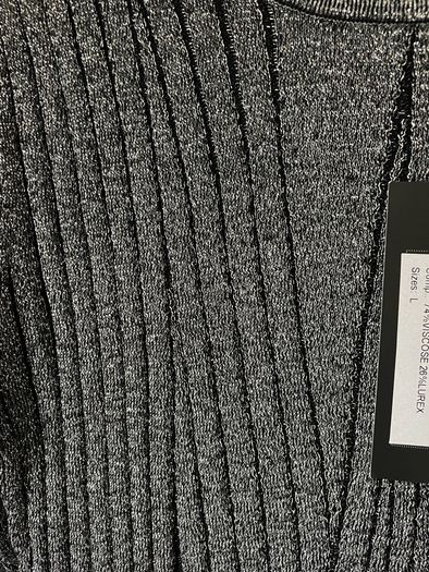 Bnwt grey sparkle dress with short sleeves size large (12)