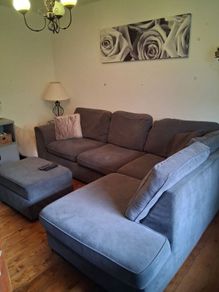 l shape sofa and love chair