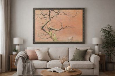 Original Oil Painting Large Framed Landscape 102x76 cm (40x30")