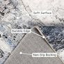 Modern Abstract Area Rug 120x180cm Washable Living Room Rug Non-slip Soft Accent Carpet Area Rugs Faux Wool Boho Art Floor Carpet for Living Room Bedroom Home Office Dining Room Kitchen Decor Image 3