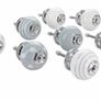 Grey and White Handmade Assorted Designs Ceramic Door Knobs, Vintage, Shabby Chic, Interior Furniture, Cabinet Cupboard Wardrobe Drawers Pulls Handles (8-Pack) Image 2