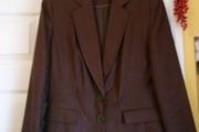 Linen Chocolate Brown  Blazer Jacket Debenhams Sz 12 Eu 40.  Super Condition