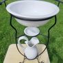 Vintage washbasin on a metal stand Image 4