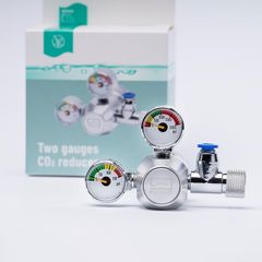 Aqua-Art CO2 Regulator, dual gauges - featuring an exceptionally precise needle valve