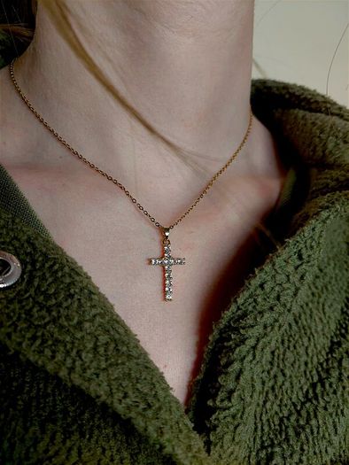 Cross Design Zircon  Necklace