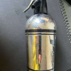 Vintage Chrome and Black Soda Syphon Deco Style