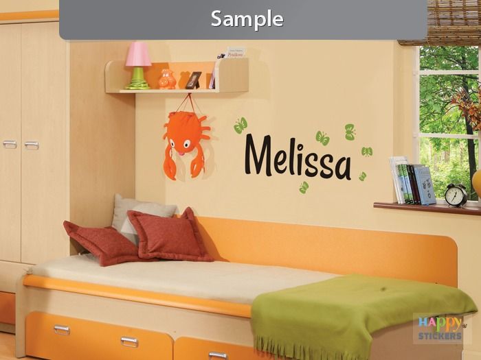 Personalized Name Wall Sticker For Girls / Vinyl Decal (Free Shipping)