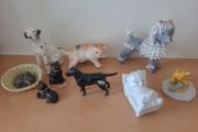 Antique cat and dog figurines  - including Beswick