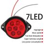 RED 7 LED Round Rear Side Marker Indicator Light Clearance Car Van Truck Trailer Motorbike Motorcycle DC 12V Image 2