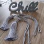 Curtain tie backs &wooden chill sign Image 2
