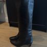 Massimo Dutti Women's Black Leather boots Image 2