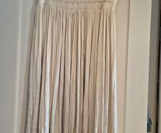 cream maxi skirt