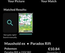2 x maushold ex pokemon cards