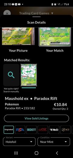2 x maushold ex pokemon cards