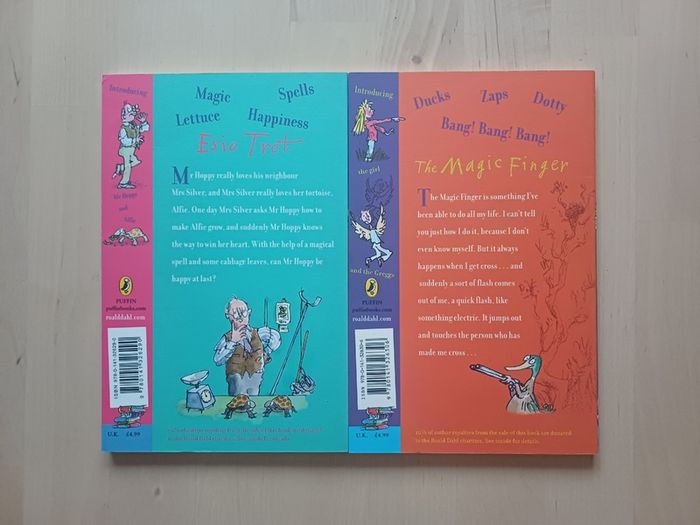 Roald Dahl Books - The Magic Finger & Esio Trot (Fantasy Paperbacks 1991)