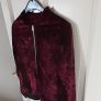 Burgundy Red velvet zip jacket age 9-11 yrs Image 2