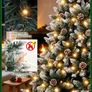 Artificial Christmas Tree with Lighting and Snow, Christmas Tree with Metal Stand (180 cm) Image 8