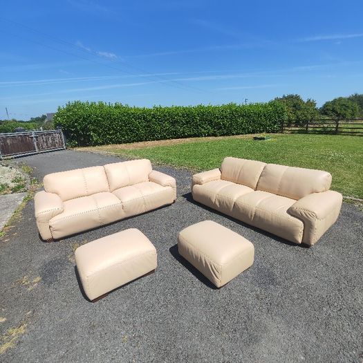real leather sofas