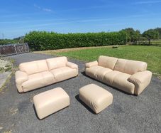 real leather sofas