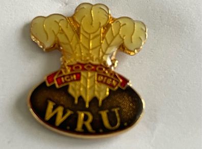 WRU enamelled metal pin