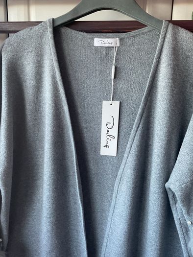 cardigan bnwt grey edge to edge cardigan size 10 embellished