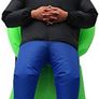 Alien Costume for Adult Space Blow up Alien Holding Human Costume Halloween Party Costume Funny Cosplay Fancy Dress (FREE SHIPPING) Image 7