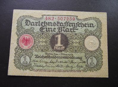 Germany. Darlehnskassenschein 1 Mark (1.3.1920) Super Condition!