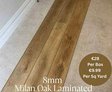 New 8mm Milan Oak Laminated Click Flooring