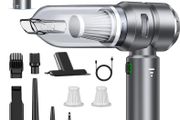 Vacuum Cleaner, 22000Pa Car Vacuum Cleaner Cordless Powerful, Brushless Motor, Multiple Brush Heads, 4-in-1 Multifunctional Portable Mini Car Hoover for Office/Home/Pet Hair, Dark Grey