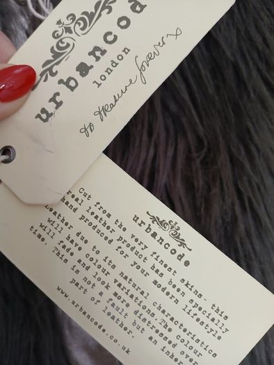Urbancode London coat Genuine leather& faux fur New with tags