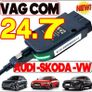 Newest Vagcom 24.7 Vag Com 24.7 Vcds Hexv2 Hex Can Interface For Vw Audi Skoda Seat Vag 24.7 Atmega162 Image 2