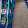 Girls denim cotton jeans with patches in very good condition 26 inch waist and 37 inch full length see last three photos for exact measurements FREE STANDARD POSTAGE INCLUDED Image 3