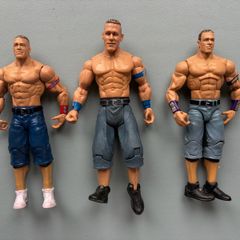 Bundle of 3 John Cena WWE Action Figures - 1 x Jakks and 2 x Mattel