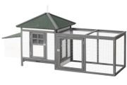Chicken Coop Small Animal Pet Cage w/ Nesting Box Outdoor Run Wooden