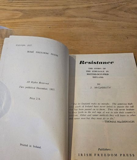 McGarrity J Resistance : the story of the struggle in British-occupied Ireland