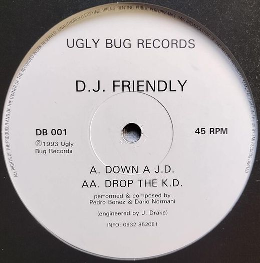 DJ Friendly - Down A J.D. + Drop the K.D. - Ugly Bug Records - Absolute QUALITY 90s Pete BONES HOUSE BANGER! Samples Subculture TV-Heaven! Debut Single on Ugly BUG!