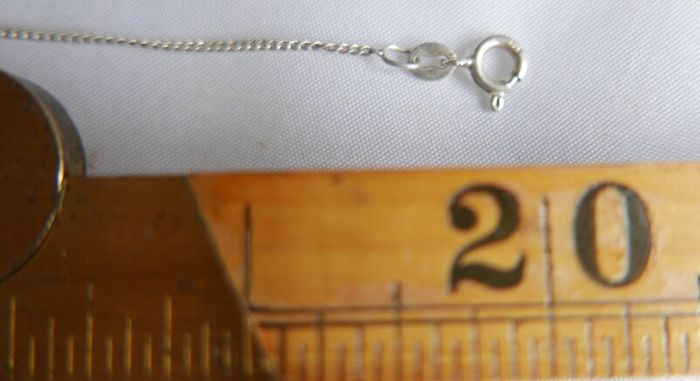Vintage Sterling Silver Long Pendant Necklace (L20" - 4,18g)
