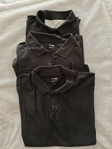 Three Men's Black Polo Shirts
