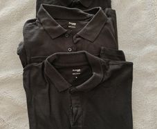 Three Men's Black Polo Shirts