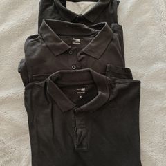 Three Men's Black Polo Shirts