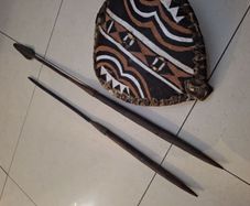 tribal sheld and spears