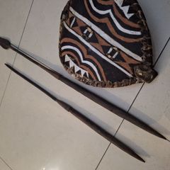 tribal sheld and spears
