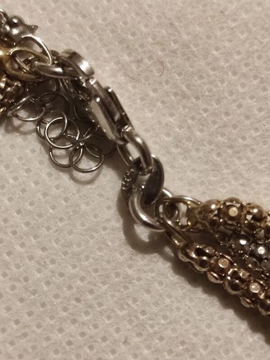 Sterling silver 3 tones necklace
