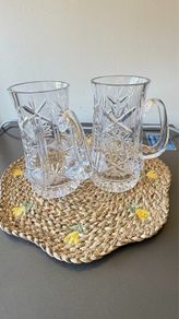 Crystal beer glasses