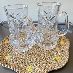 Crystal beer glasses