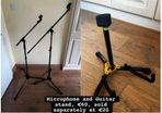 microphone stand and guitar stand