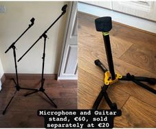 microphone stand and guitar stand