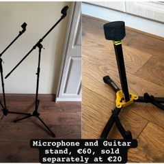 microphone stand and guitar stand
