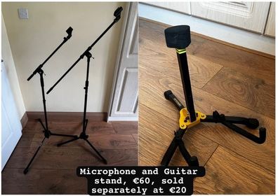 microphone stand and guitar stand